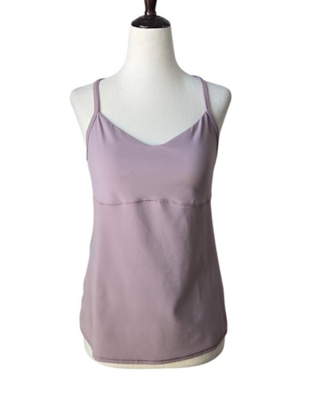 ATHLETA Vinyasa Support Top Size M | Mauve Open-Back Yoga Tank EUC